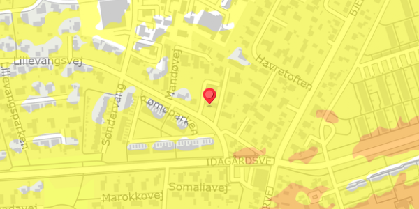 Trafikstøjkort på Lillevangsvej 8B, . , 4200 Slagelse