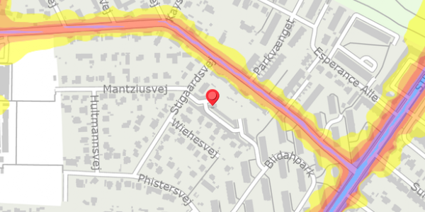 Trafikstøjkort på Stigaardsvej 1, . , 2900 Hellerup