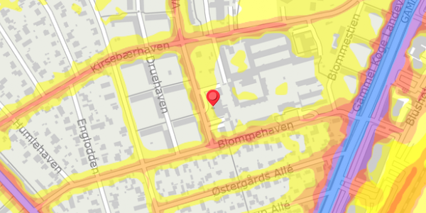Trafikstøjkort på Vinhaven 4, . , 2500 Valby