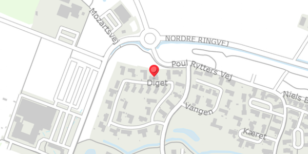 Trafikstøjkort på Diget 14, . , 7500 Holstebro