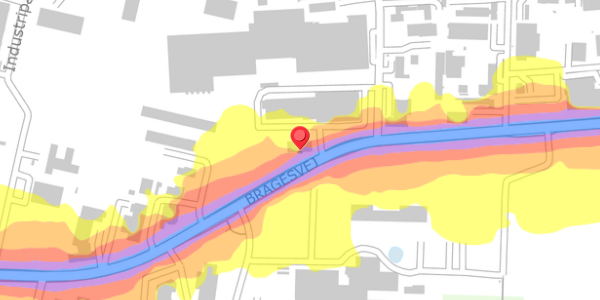 Trafikstøjkort på Bragesvej 9, 4100 Ringsted