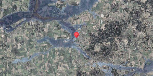 Stomflod og havvand på Industrivej 111, 8963 Auning