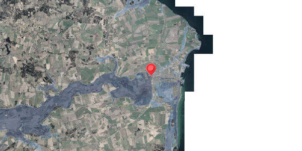 Stomflod og havvand på Posthaven 1, 8500 Grenaa