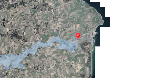Stomflod og havvand på Posthaven 58, 8500 Grenaa