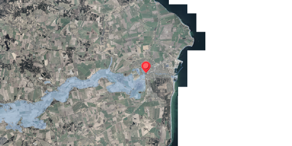 Stomflod og havvand på Posthaven 60, 8500 Grenaa