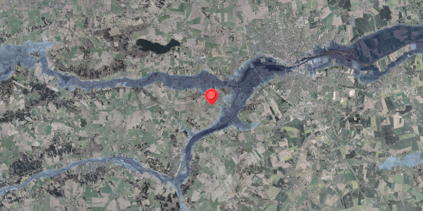 Stomflod og havvand på Irisvej 2, 8870 Langå