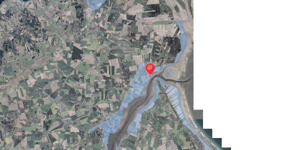 Stomflod og havvand på Midtvasen 21, 8970 Havndal