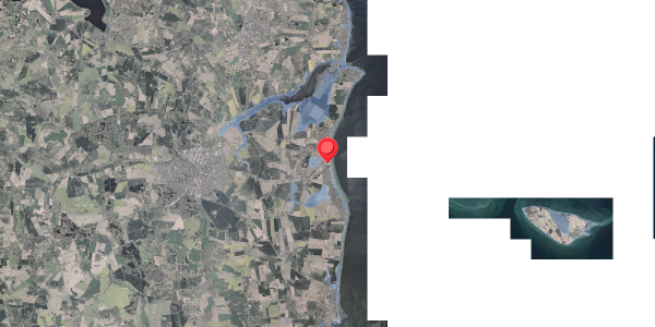 Stomflod og havvand på Kystvejen 12, 8300 Odder