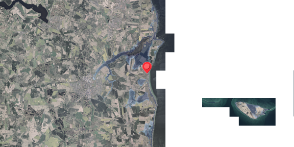 Stomflod og havvand på Kystvejen 101, 8300 Odder