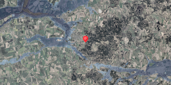 Stomflod og havvand på Pindstrupvej 9, 8963 Auning