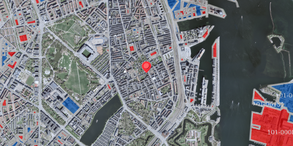 Jordforureningskort på Rosenvængets Allé 42B, 1. th, 2100 København Ø