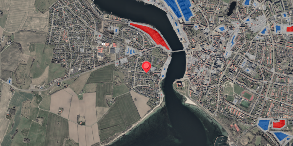 Jordforureningskort på Langbrogade 21, 6400 Sønderborg