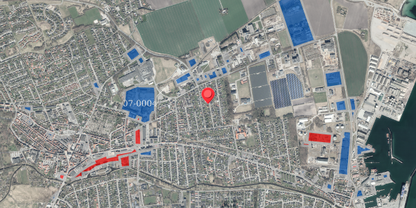 Jordforureningskort på Thorsvej 13, 8500 Grenaa