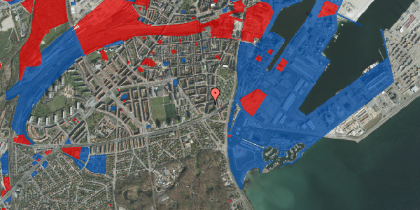 Jordforureningskort på Assensgade 9, 3. th, 8000 Aarhus C