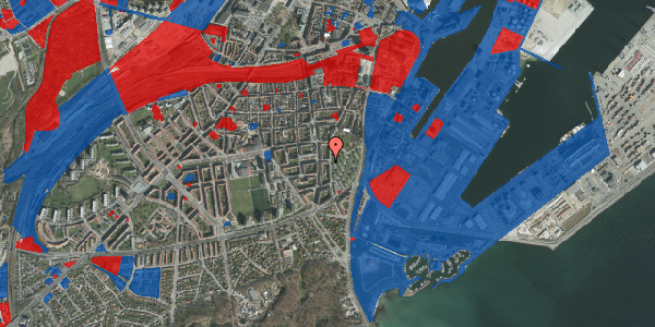 Jordforureningskort på Nyborggade 6, 4. th, 8000 Aarhus C