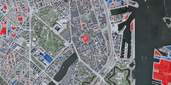 Jordforureningskort på Rosenvængets Allé 28, 2100 København Ø