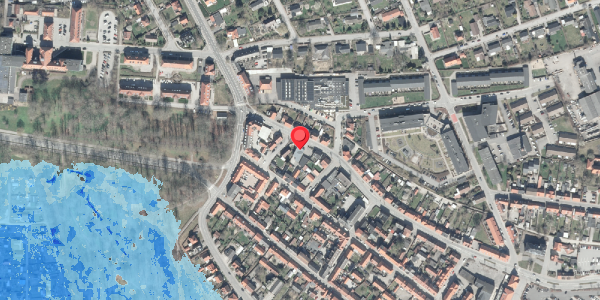 Oversvømmelsesrisiko fra vandløb på Markedsgade 49, 8500 Grenaa