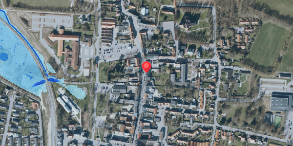 Oversvømmelsesrisiko fra vandløb på Algade 28, 4660 Store Heddinge