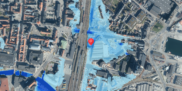 Oversvømmelsesrisiko fra vandløb på Danmarksgade 4, 7100 Vejle