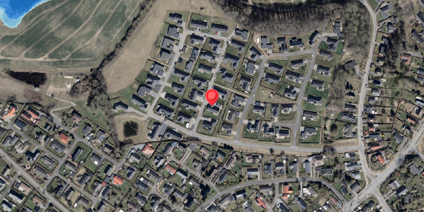 Oversvømmelsesrisiko fra vandløb på Ejsbølsvinget 14, 6100 Haderslev