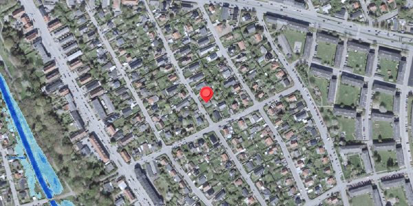 Oversvømmelsesrisiko fra vandløb på Danhaven 23, . , 2500 Valby