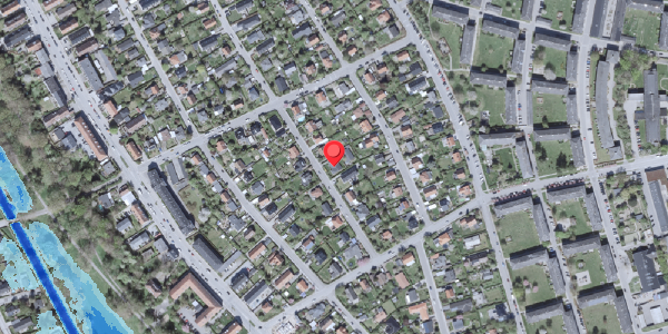 Oversvømmelsesrisiko fra vandløb på Danhaven 35B, . , 2500 Valby