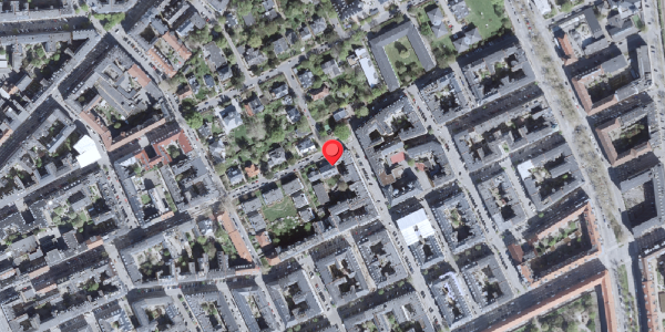 Oversvømmelsesrisiko fra vandløb på Rosenvængets Allé 42B, 1. th, 2100 København Ø