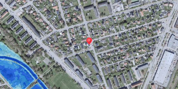 Oversvømmelsesrisiko fra vandløb på Urtehaven 68, 2500 Valby