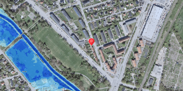 Oversvømmelsesrisiko fra vandløb på Urtehaven 92, . , 2500 Valby