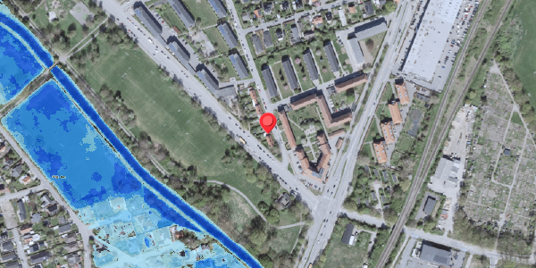 Oversvømmelsesrisiko fra vandløb på Urtehaven 102, . , 2500 Valby