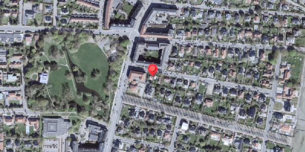 Oversvømmelsesrisiko fra vandløb på Gardes Alle 8, 2900 Hellerup