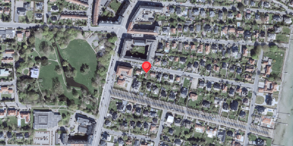 Oversvømmelsesrisiko fra vandløb på Gardes Alle 10, 2900 Hellerup