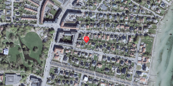 Oversvømmelsesrisiko fra vandløb på Gardes Alle 13, 2900 Hellerup