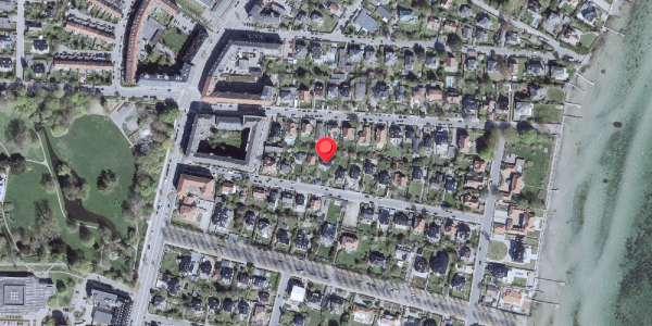 Oversvømmelsesrisiko fra vandløb på Gardes Alle 17, 2900 Hellerup