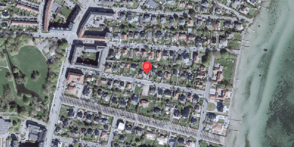 Oversvømmelsesrisiko fra vandløb på Gardes Alle 21, 2900 Hellerup