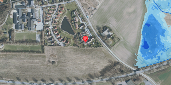Oversvømmelsesrisiko fra vandløb på Lindeparken 13, 3550 Slangerup