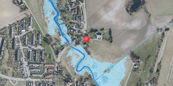 Oversvømmelsesrisiko fra vandløb på Herslevvej 2, 4000 Roskilde