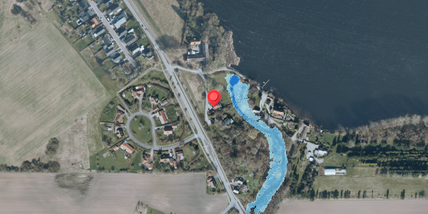 Oversvømmelsesrisiko fra vandløb på Kimmerslevvej 13, 4140 Borup