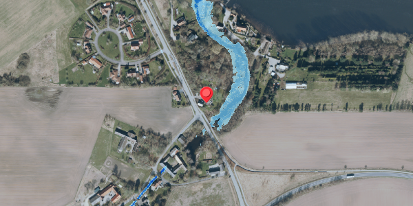 Oversvømmelsesrisiko fra vandløb på Kimmerslevvej 17, . , 4140 Borup