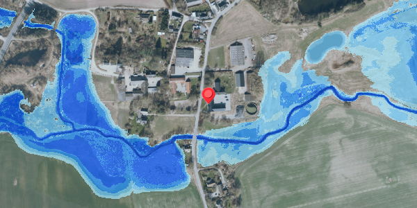 Oversvømmelsesrisiko fra vandløb på Kulerupvej 11, 4140 Borup