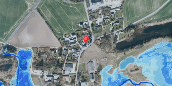 Oversvømmelsesrisiko fra vandløb på Kulerupvej 14, 4140 Borup