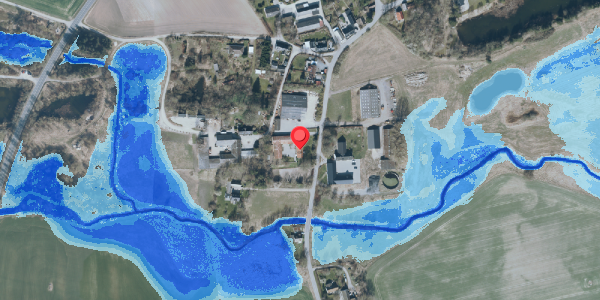 Oversvømmelsesrisiko fra vandløb på Kulerupvej 34, 4140 Borup