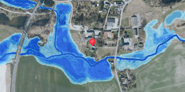 Oversvømmelsesrisiko fra vandløb på Kulerupvej 36, 4140 Borup