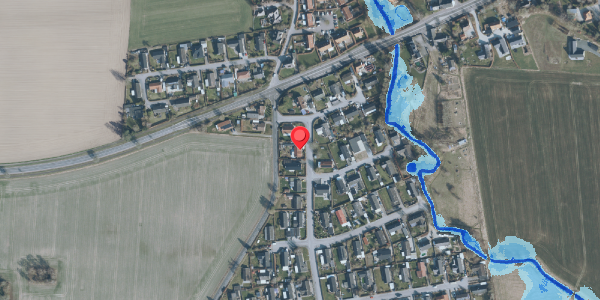 Oversvømmelsesrisiko fra vandløb på Parcelvej 4, 4100 Ringsted