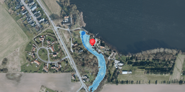 Oversvømmelsesrisiko fra vandløb på Slusevej 2, 4140 Borup