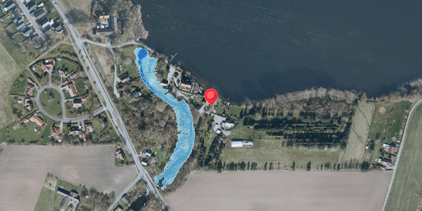 Oversvømmelsesrisiko fra vandløb på Slusevej 3, 4140 Borup