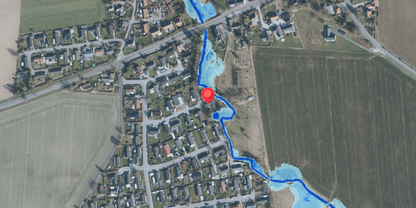 Oversvømmelsesrisiko fra vandløb på Ådalsvej 9, 4100 Ringsted