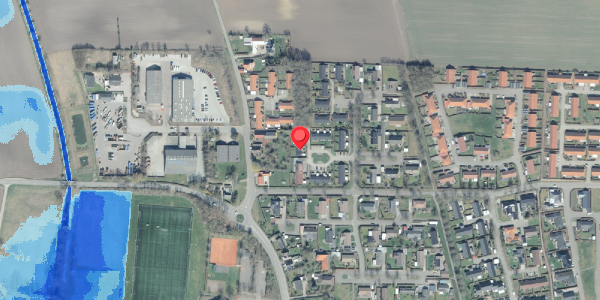 Oversvømmelsesrisiko fra vandløb på Egetoften 17, 4281 Gørlev