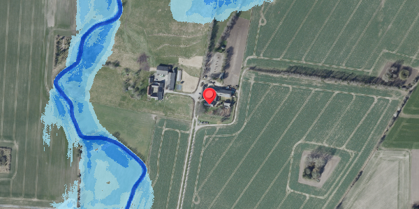 Oversvømmelsesrisiko fra vandløb på Teestrup Bygade 52, 4690 Haslev