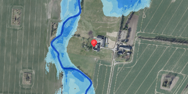 Oversvømmelsesrisiko fra vandløb på Teestrup Bygade 54, . , 4690 Haslev
